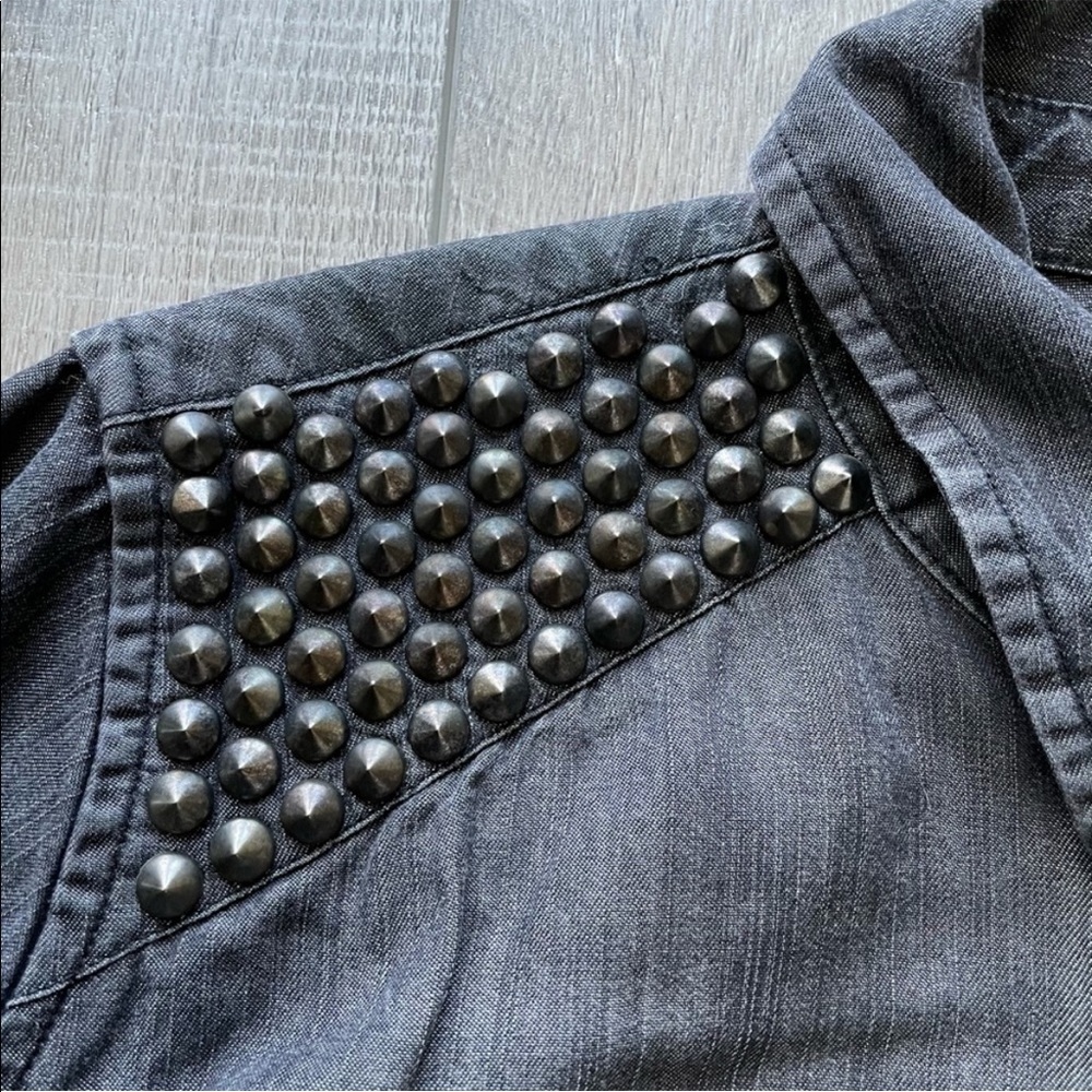 Rails Studded Denim Button Up Size XS - image 2